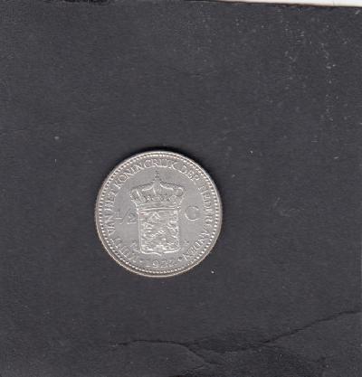 Beschrijving: 1/2 Gulden WILHELMINA  